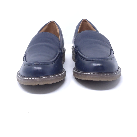 Easy Spirit Jaylin Leather Slip-On Loafers Navy Memory Foam Comfort Size 6M - Picture 3 of 9